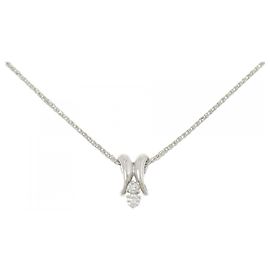 Autre Marque PT900 PT850 Diamond Necklace Silvery
