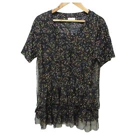 Camicetta a maniche corte in velo a strati Dries Van Noten Nero