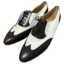 Chaussures à lacets en cuir Salvatore Ferragamo Noir Blanc
