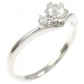 Autre Marque PT900 Platinum Diamond Ring Silvery