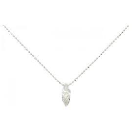 Autre Marque Platin-Diamant-Halskette Silber