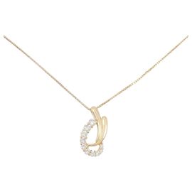 Autre Marque Collier en diamant Au750 Doré