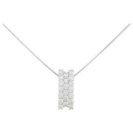 Autre Marque Colar de platina e diamantes Prata