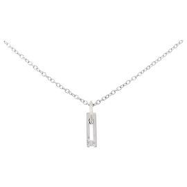 Autre Marque Colar de platina e diamantes Prata