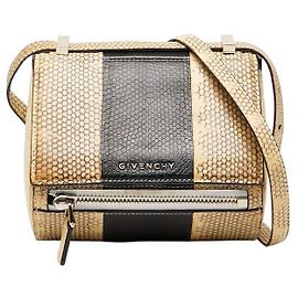 Borsa a tracolla Givenchy Pandora Box in pelle Nero Beige