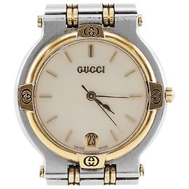 Gucci 9000M Acier Inoxydable Quartz Argenté