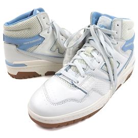 Autre Marque New Balance Aime Leon Dore Leder High Cut Sneaker Weiß Hellblau