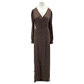 Autre Marque Robe MOMONI marron brillante en polyester Marron