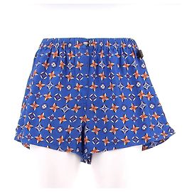 Louis Vuitton Short azul com monograma Azul