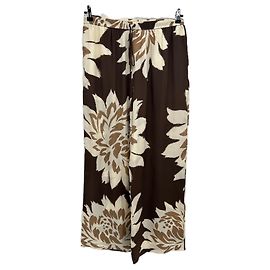 Autre Marque Pantaloni fluidi stampati Marrone