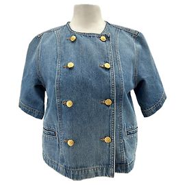 Ulla Johnson Giacca di jeans a maniche corte Blu