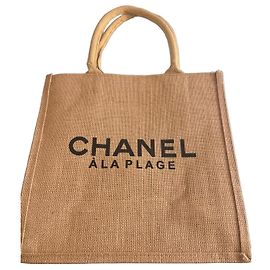 Chanel À La Plage Jute-Shopper Beige