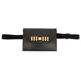 Borsa a tracolla in pelle nera con borchie Saint Laurent Nero