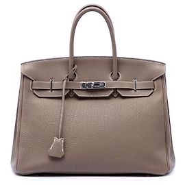 Hermès Brown Togo Birkin Retourne 35 Marron Taupe