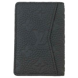 Louis Vuitton Black Monogram Taurillon Pocket Organizer Black