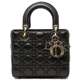 Dior Black Small Lambskin Cannage My ABCDior Lady Dior Noir