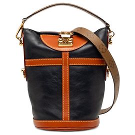 Bolsa Duffle Louis Vuitton em couro de bezerro azul e Monogram Reverse Azul Azul marinho