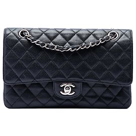 Chanel Black Medium Classic Caviar Double Flap Black