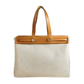 Hermès Hermes Herbag Cabas GM Tote Bag Marron Autre
