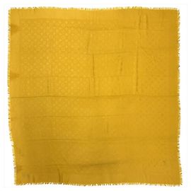 Louis Vuitton Monogram Pattern Shawl Yellow