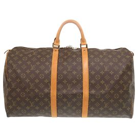 Bolso Boston Louis Vuitton Keepall 55 Monogram Castaño Monograma