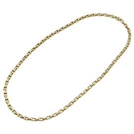 Collier à chaîne étroite T en or jaune 18K de Tiffany & Co. Doré