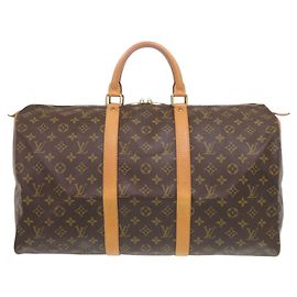Sac Boston Louis Vuitton Keepall 50 Monogram Marron Monogramme