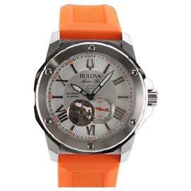 Bulova Marine Star Relógio Automático - Pulseira Laranja Laranja Hardware prateado