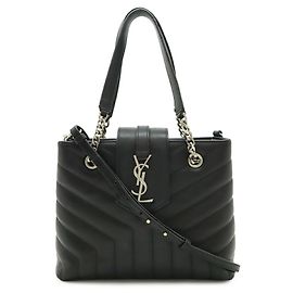 Borsa a Spalla con Catena Loulou Yves Saint Laurent Nero
