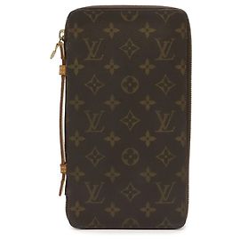 Bolso de mano Louis Vuitton Monogram Castaño Blanco Monograma