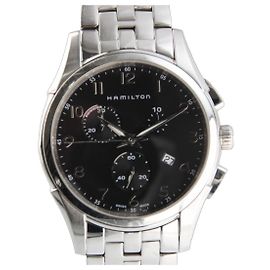 Melvin & Hamilton Hamilton Jazzmaster Seaview Chronograph Quartz H375120 Black Dial Black Silvery