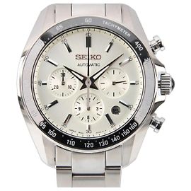 Seiko Brightz Cronógrafo Edição Limitada 50º Aniversário SDGZ005 Branco Hardware prateado