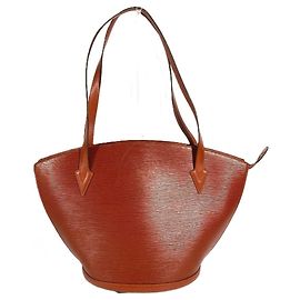 Borsa Tote Louis Vuitton Epi Saint Jacques Marrone Altro