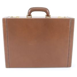 Mallette en cuir Loewe Anagram Marron