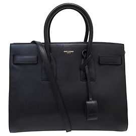 BOLSA SAINT LAURENT DE JOUR SMALL 324823 EM COURO PRETO COM ALÇA Preto