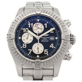 OROLOGIO BREITLING A13370 SUPER AVENGER 48MM ACCIAIO CRONOGRAFO AUTOMATICO Argento