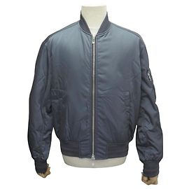 Christian Dior NEW DIOR HOMME BOMBER JACKET 943C439C4732 M 50 POLYAMIDE BLUE Blue