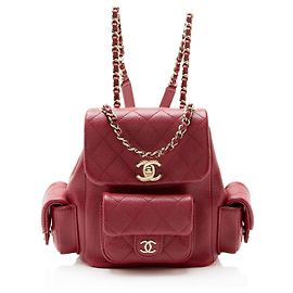 Chanel Caviar Leather Cargo Duma Small Backpack Pink