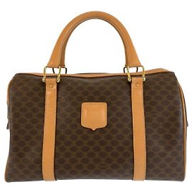 Céline Bolsa Celine Vintage Macadam Marrom Marrom