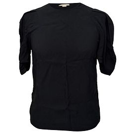 Stella Mc Cartney Camicetta con maniche a sbuffo Stella McCartney in viscosa nera Nero