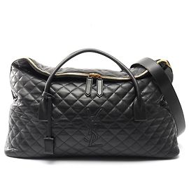Sac Boston en cuir Yves Saint Laurent Noir