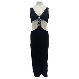 Vestido de punto Cult Gaia de algodón negro Negro