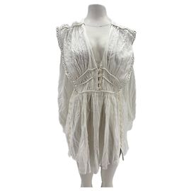 Vestido Isabel Marant de algodón blanco Blanco