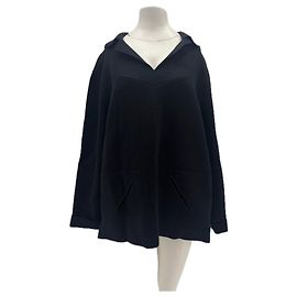 Autre Marque FURSAC Pullover aus Baumwolle Schwarz mit Tasche Schwarz