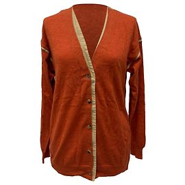 Chloé Cardigan mit V-Ausschnitt aus Kaschmir in Rost Andere Orange