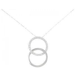 Autre Marque Colar de ouro branco e diamantes Au750 Prata