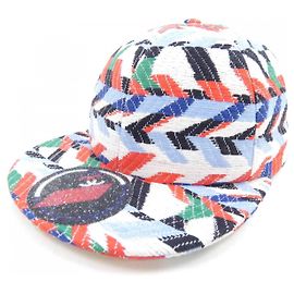Chanel Nylon Blend Cap Black White Red Blue