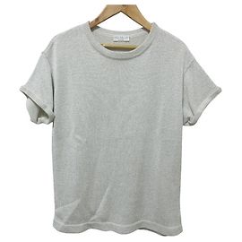 Brunello Cucinelli Metallic-Stricktop Silber