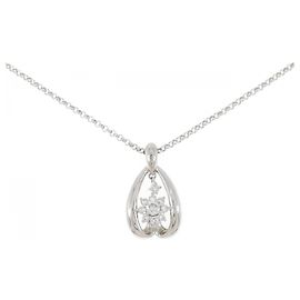 Autre Marque PT900 PT850 Diamond Necklace Silvery
