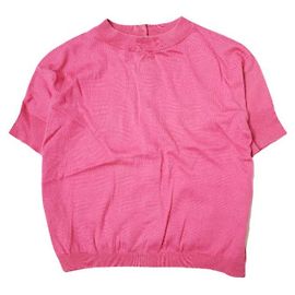 Autre Marque J&M Davidson 2way High Gauge Cotton Kurzarm Strickpullover Pink